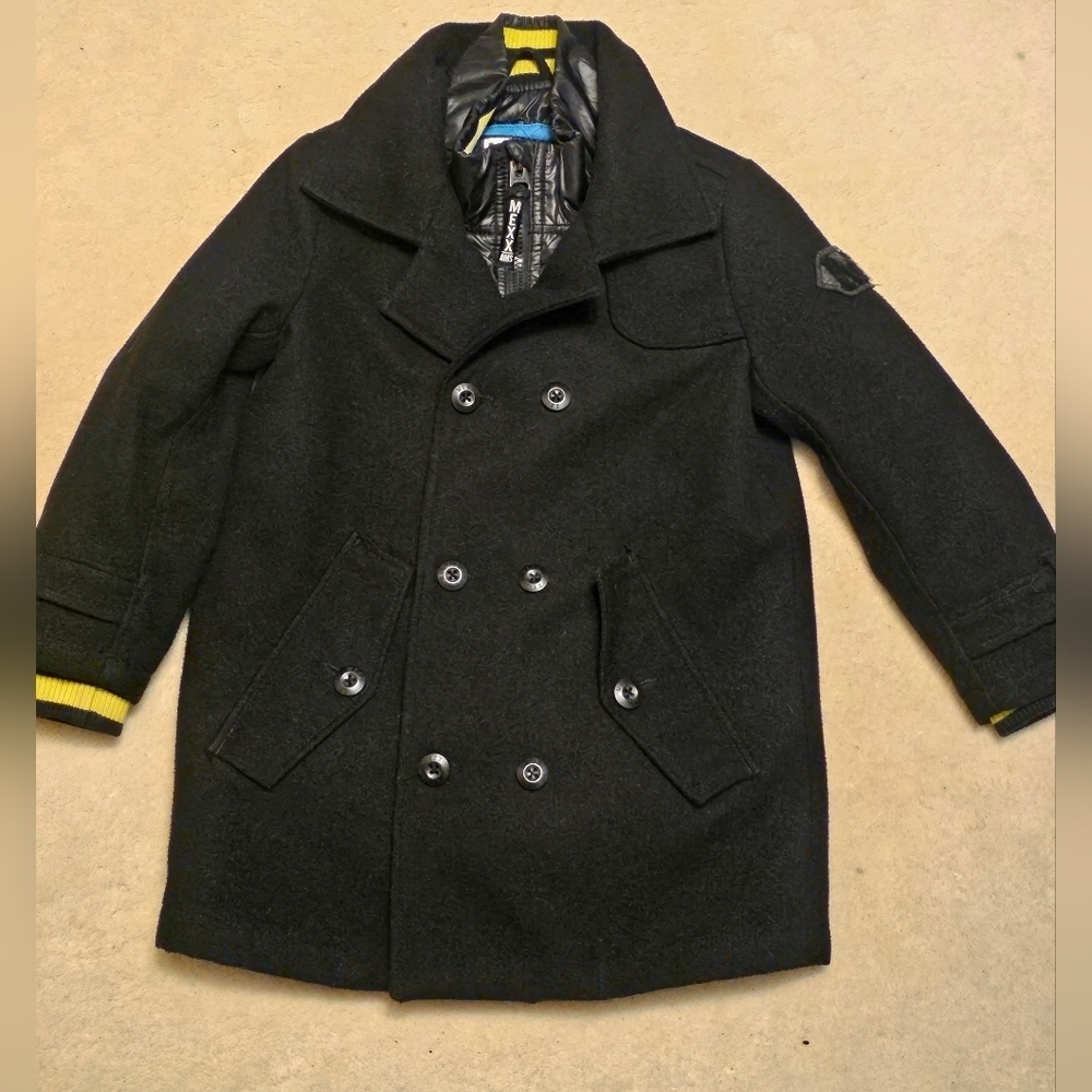 Mexx Youth Boy Peacoat Winter Coat Jacket - Size M(6) Gray